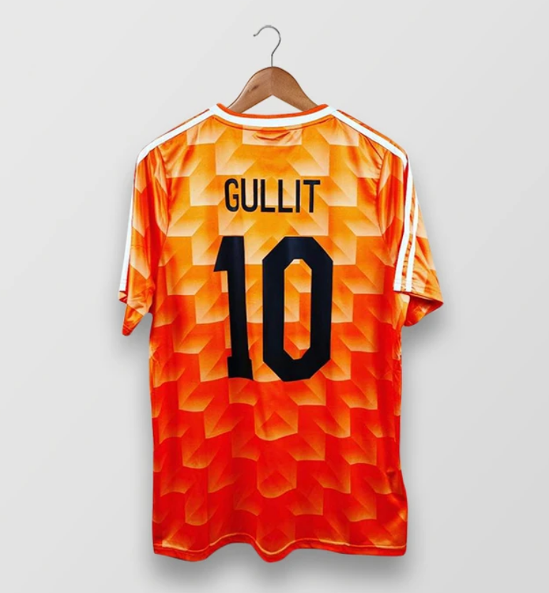 1988 Netherlands Retro Home Kit Soccer Jersey GULLIT #10